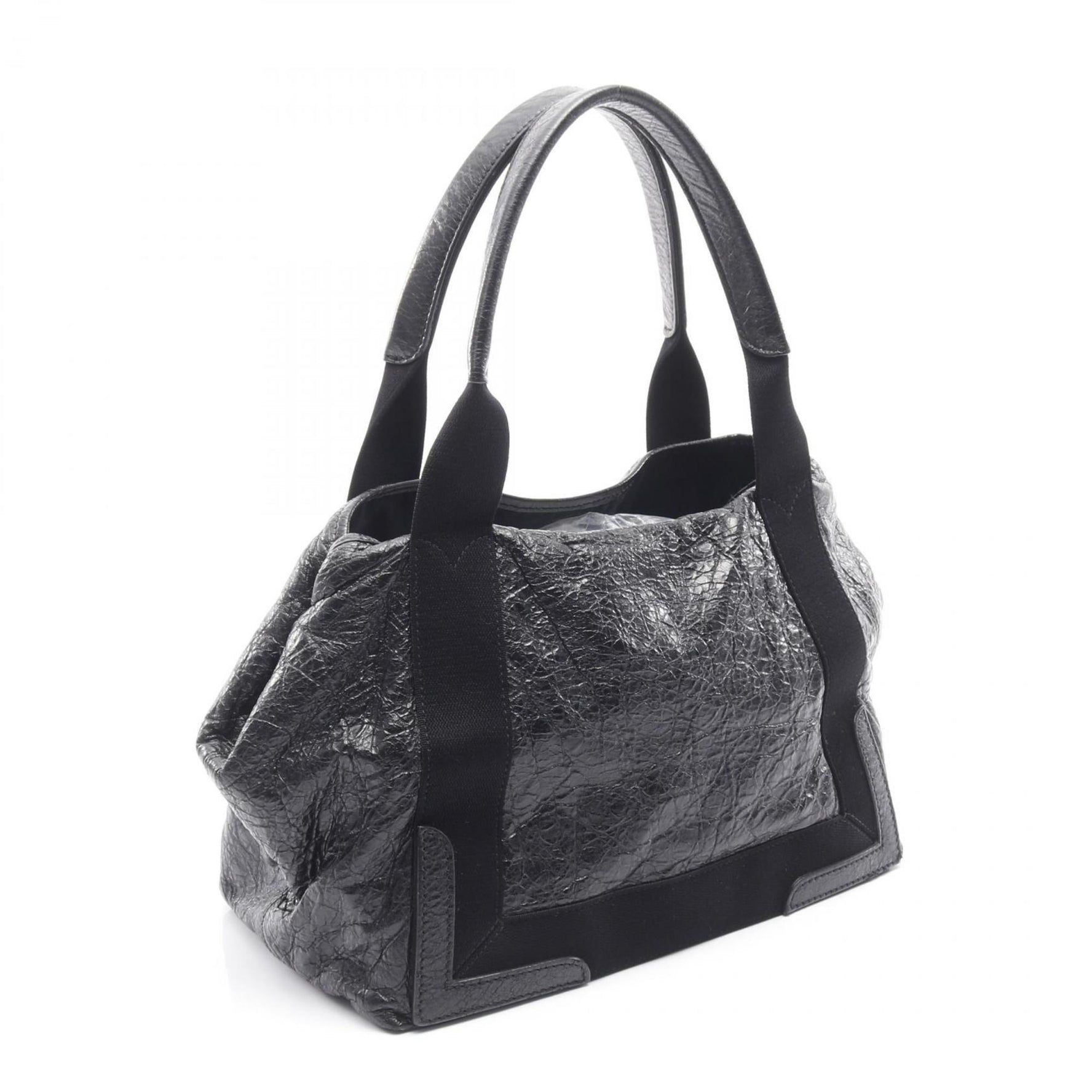 Balenciaga NAVY CABAS S Tote Bag, Leather, Black
