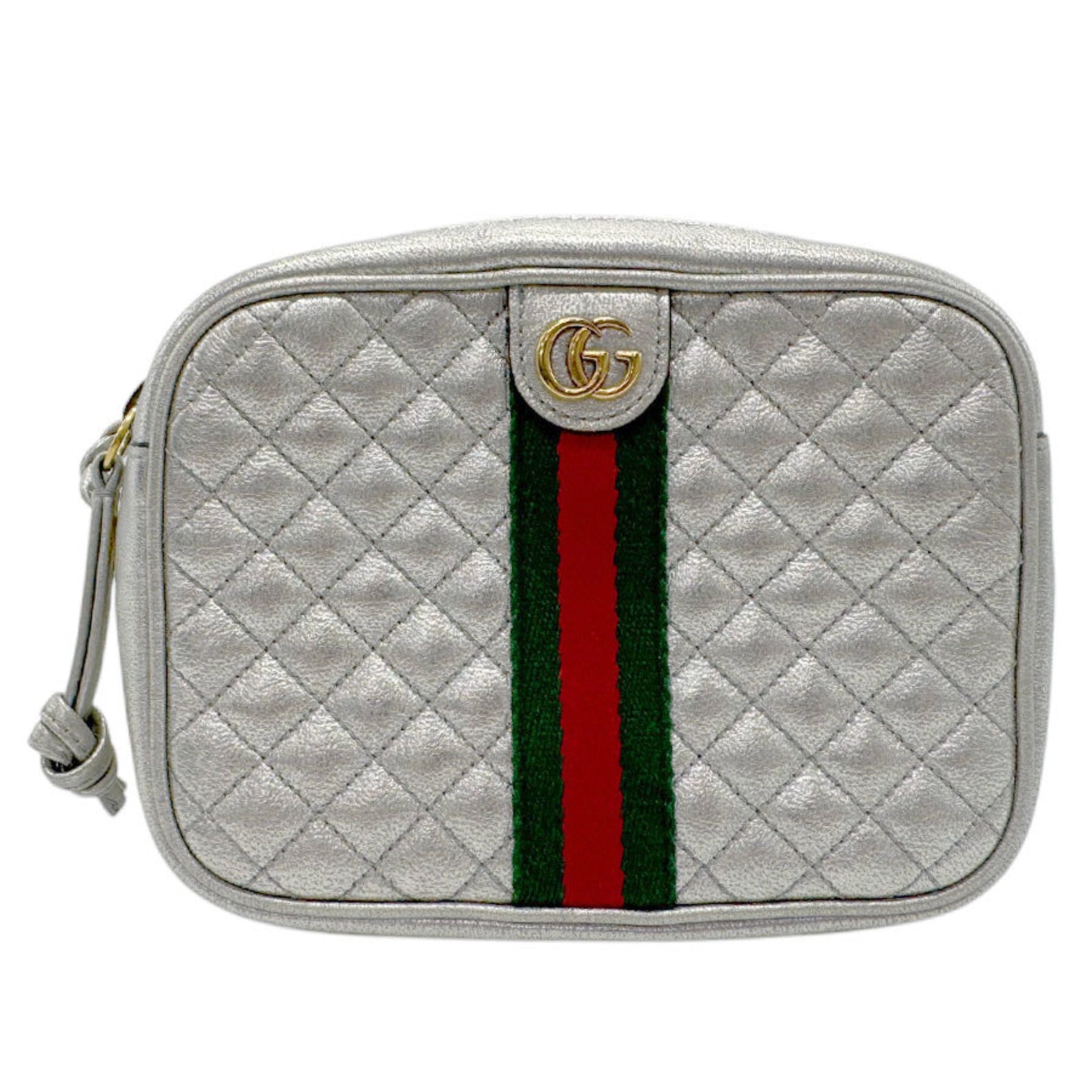 GUCCI Shoulder Bag GG Marmont Leather Gold