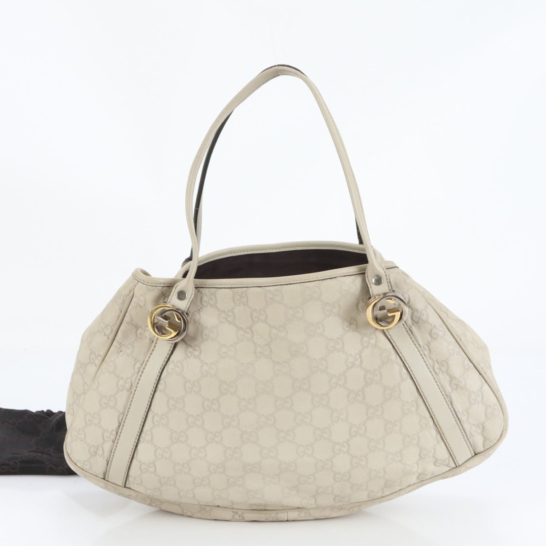 Gucci Guccissima GG Twins Leather Tote Bag, Shoulder