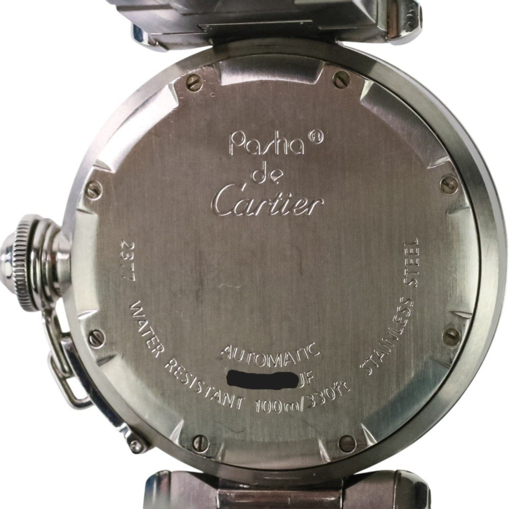 Cartier Pasha C Meridian GMT Watch W31029M7 2377 Silver Dial Women's