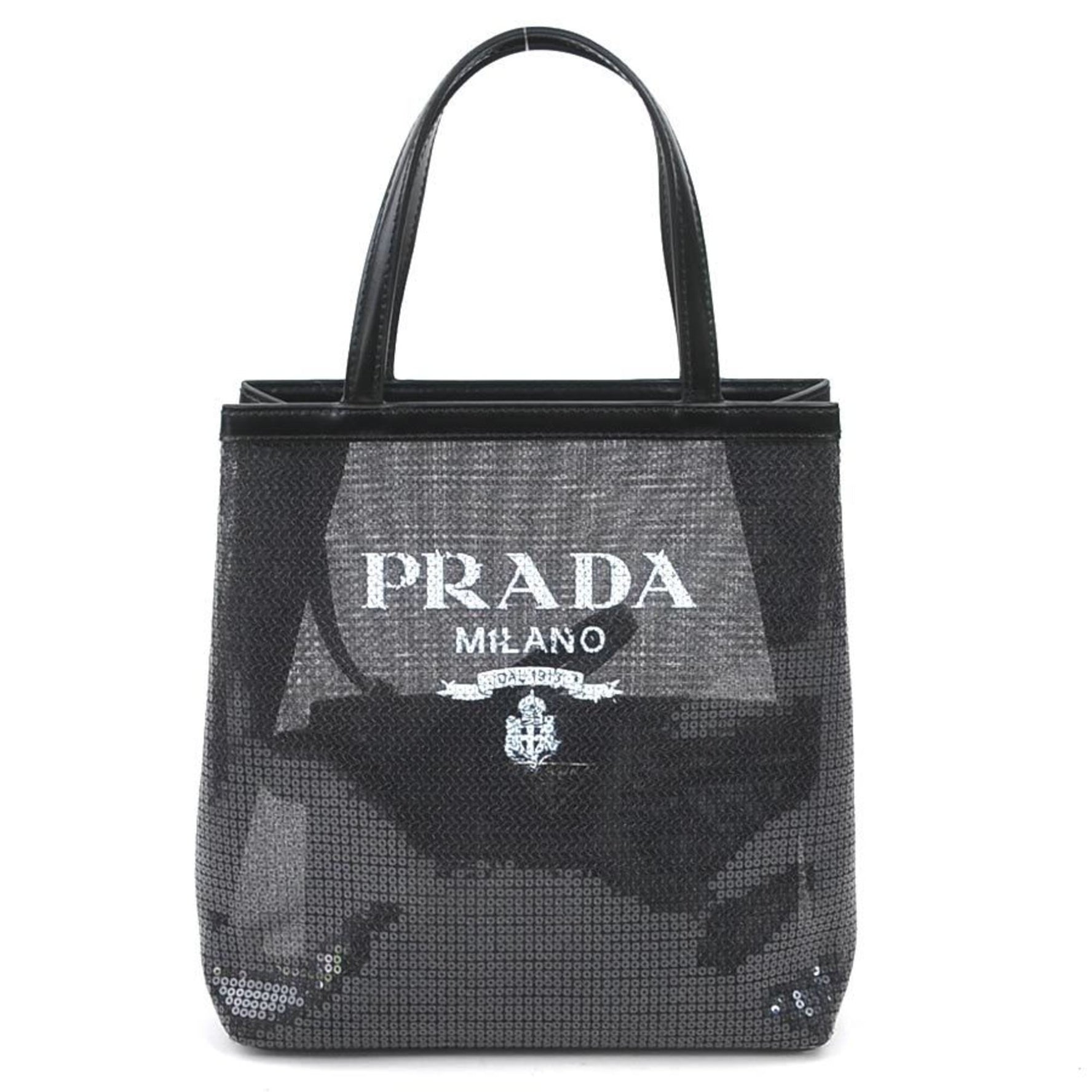 PRADA handbag sequin leather ladies