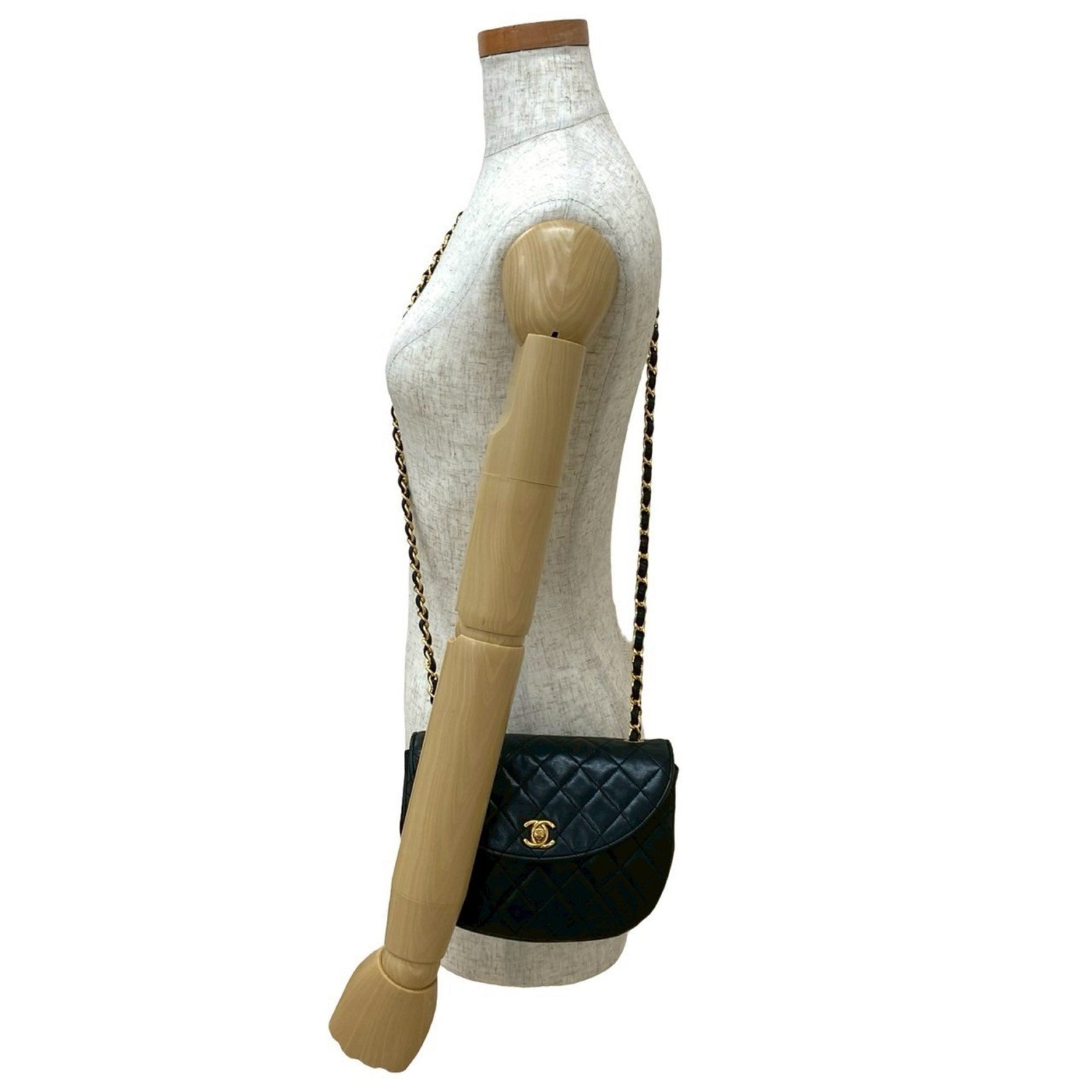 CHANEL Matelasse Coco Lambskin Leather Mini Shoulder Bag with Turnlock Chain