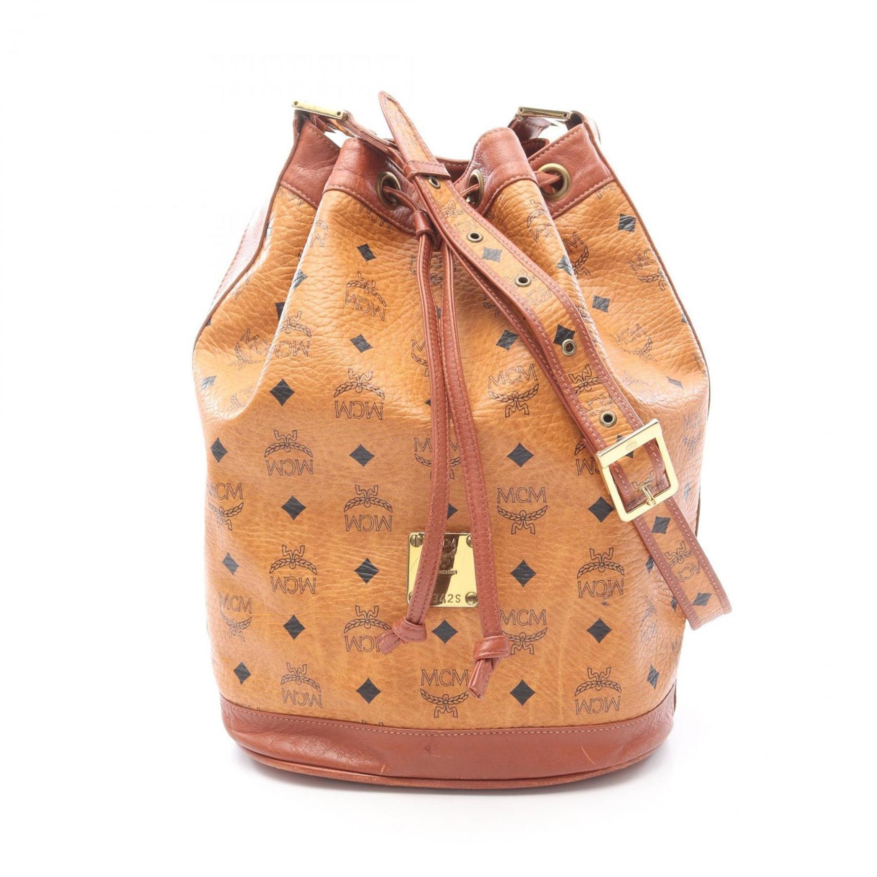 MCM Visetos Shoulder Bag, Coated Canvas and Leather