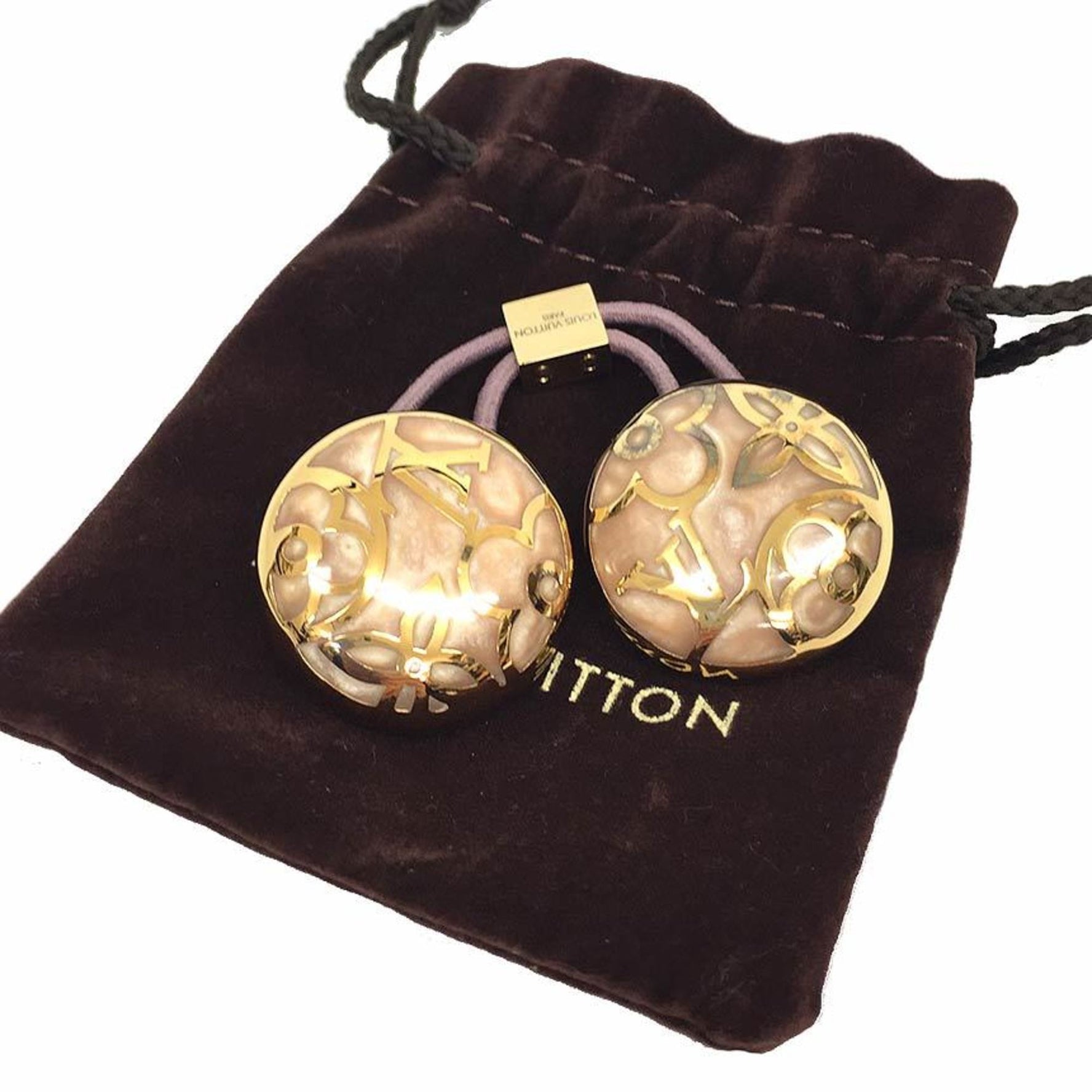 Louis Vuitton Hair Tie Cube Celeste