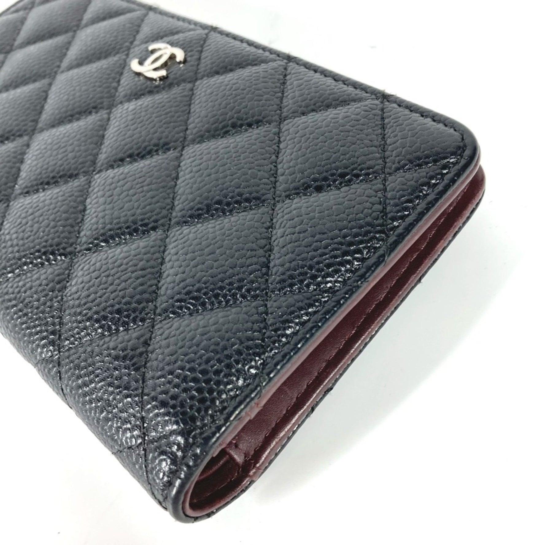 Chanel Long wallet Two fold Long Wallet SilverHardware