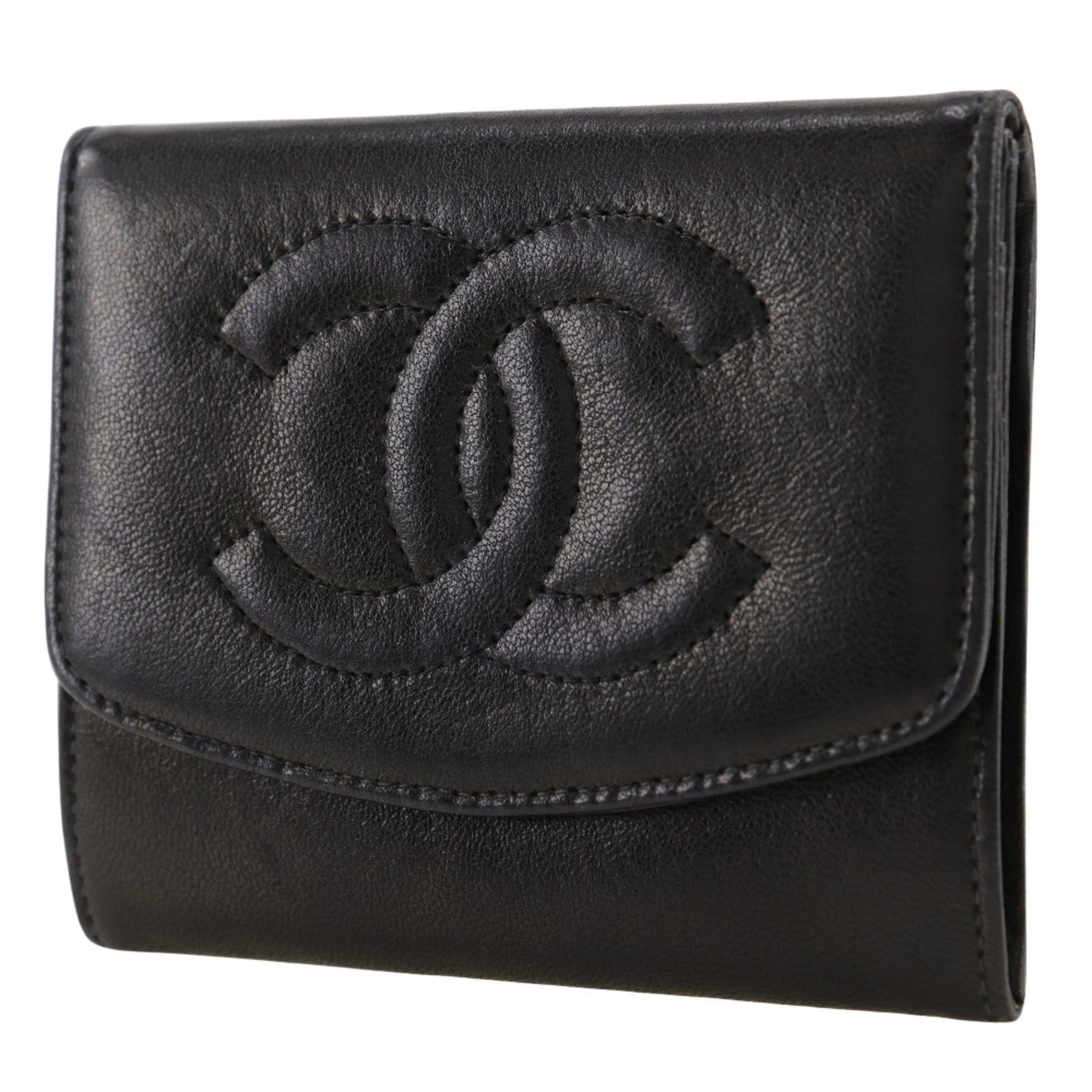 CHANEL COCO Mark coin case, lambskin, 1993, snap button, Mark