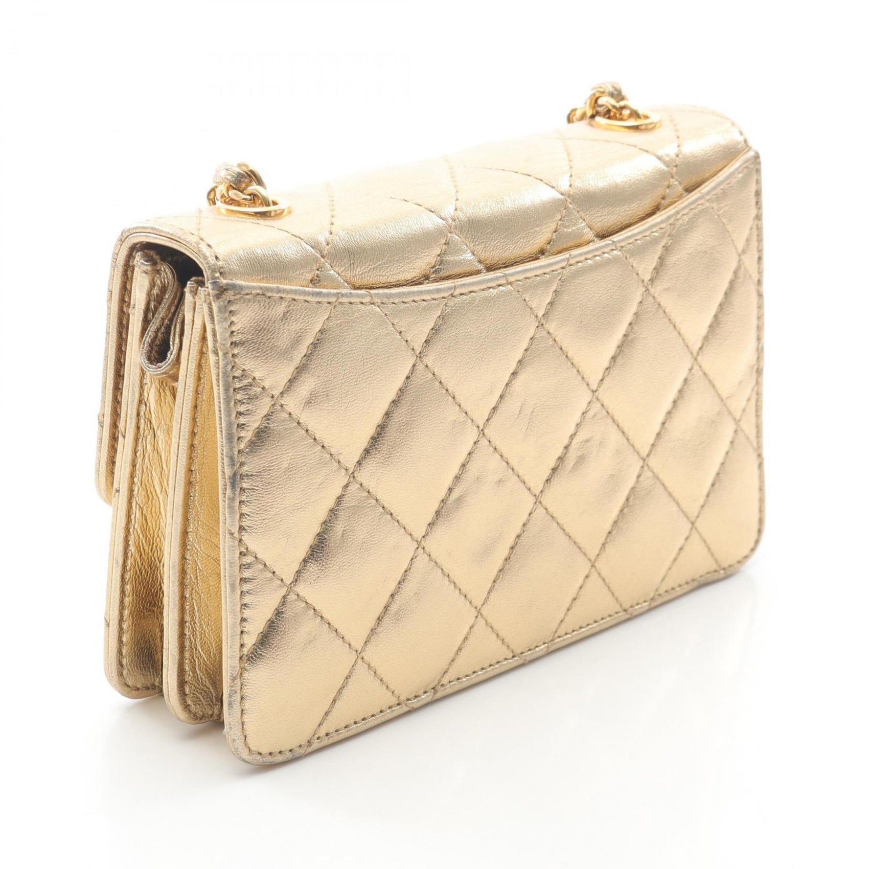 CHANEL Mini Matelasse Shoulder Bag, Lambskin Leather