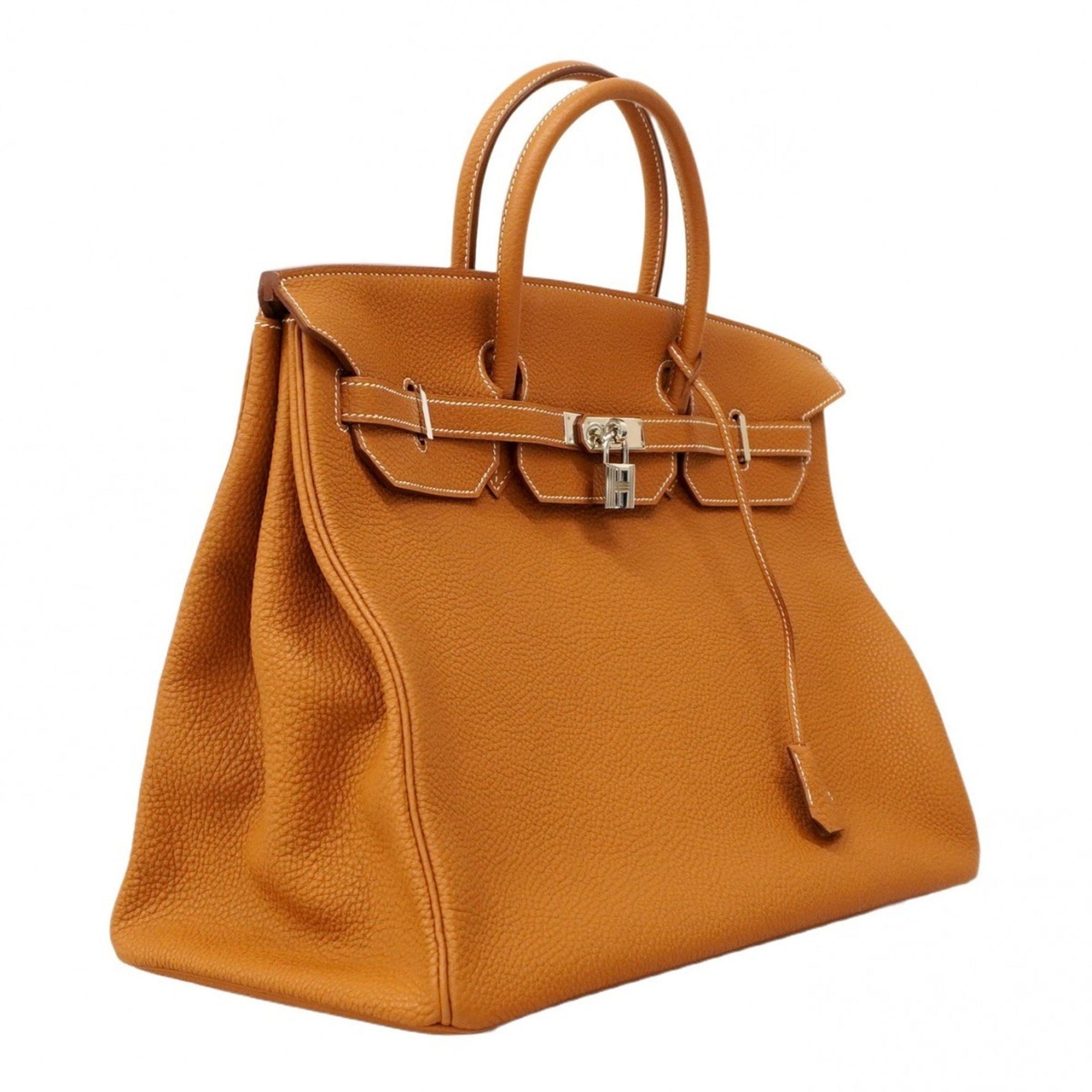 Hermes Birkin 40 Togo Gold Handbag (N Stamp) for Women